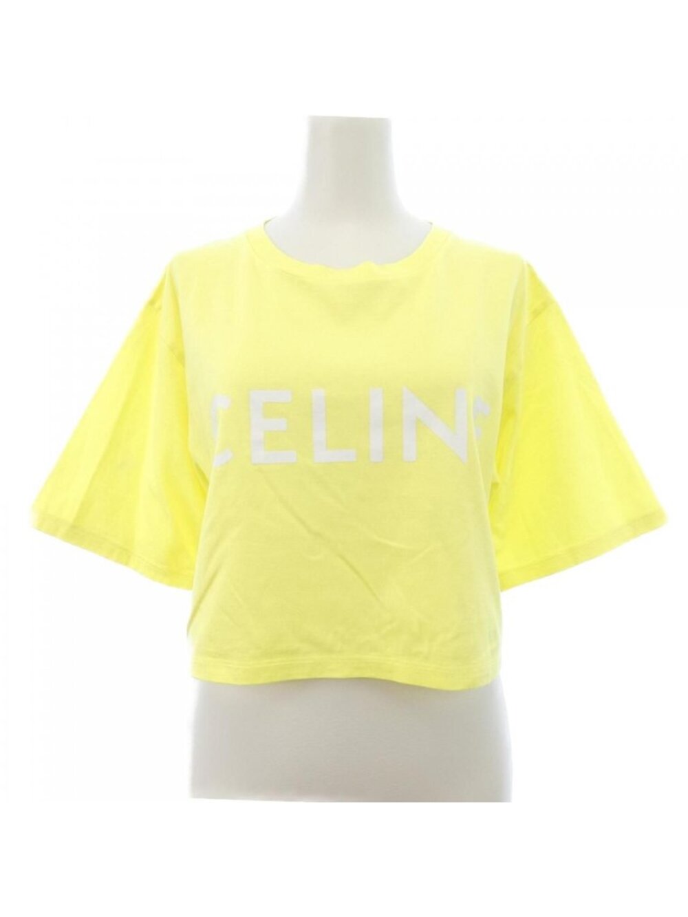 Celine Print Cropped T-Shirt